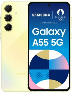 Samsung Galaxy A55 5G 16,8 cm (6.6") Double SIM hybride Android 14 USB Type-C 8 Go 128 Go 5000 mAh Jaune