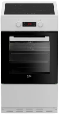 Beko FSM58301WC Cuisinière Électrique/Gaz Plaque avec zone à induction Noir, Blanc A