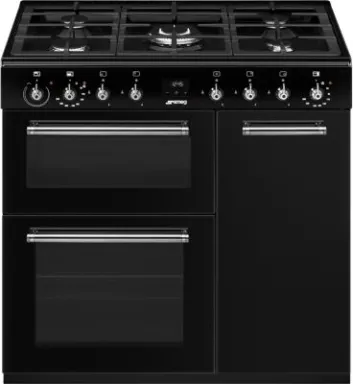 Smeg Concert CX93GMBL four et cuisinière Electrique Gaz Noir A