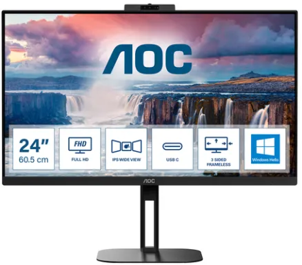 AOC V5 24V5CW/BK écran plat de PC 60,5 cm (23.8") 1920 x 1080 pixels Full HD LED Noir