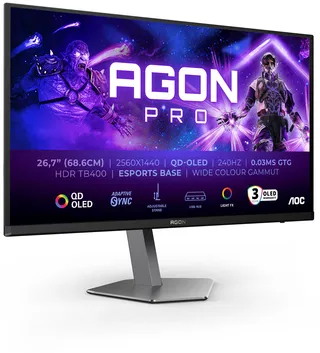 AOC AGON PRO AG276QZD2 écran plat de PC 67,8 cm (26.7") 2560 x 1440 pixels Quad HD QDOLED Gris