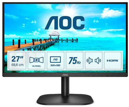 AOC B2 27B2AM LED display 68,6 cm (27") 1920 x 1080 pixels Full HD Noir