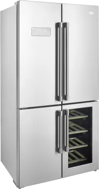 Beko GN1416220CX frigo américain Pose libre 519 L Aluminium, Argent