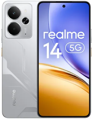 realme 14 16,9 cm (6.67") Double SIM Android 15 5G 12 Go 256 Go 5860 mAh Noir