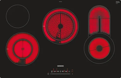 Siemens ET801FCP1D plaque Noir, Acier inoxydable Intégré Céramique 5 zone(s)