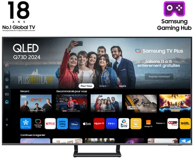 Samsung TV QLED 65" Q73D 2024, 4K, Smart TV