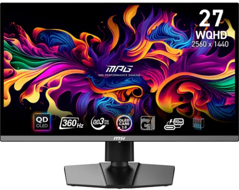 MSI MPG 271QRX QD-OLED écran plat de PC 67,3 cm (26.5") 2560 x 1440 pixels Wide Quad HD QDOLED Noir