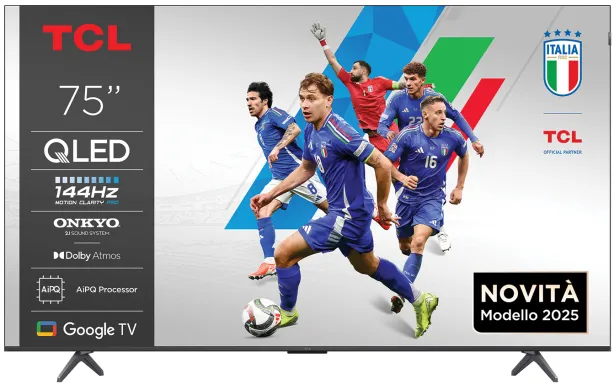 TCL P8K 75P8K TV 190,5 cm (75") 4K Ultra HD Smart TV Wifi Métallique 350 cd/m²