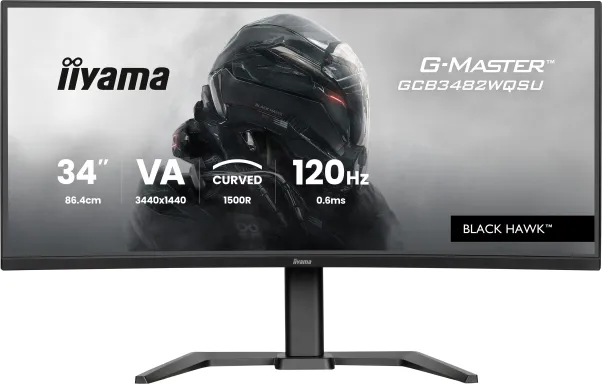 iiyama GCB3482WQSU-B1 écran plat de PC 86,4 cm (34") 1440 x 3440 pixels UltraWide Quad HD LED Noir