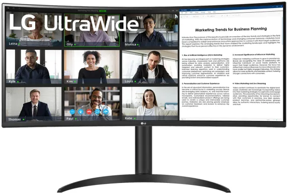 LG 34BR55QC-B écran plat de PC 86,4 cm (34") 3440 x 1440 pixels Wide Quad HD LCD Noir