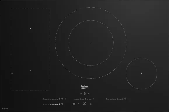 Beko HII84700UFT Noir Intégré 80 cm Plaque avec zone à induction 4 zone(s)