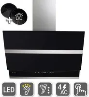 KKT Kolbe HERMES606S hotte Montée au mur Noir, Argent 607,6 m³/h