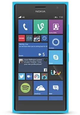 Nokia Lumia 735 11,9 cm (4.7") SIM unique Windows Phone 8.1 4G Micro-USB B 1 Go 8 Go 2200 mAh Bleu