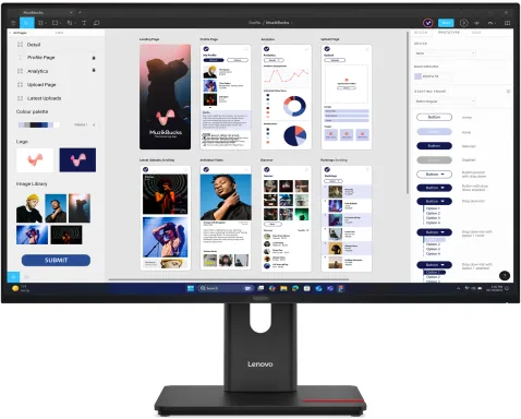 Lenovo ThinkVision T32UD-40 écran plat de PC 80 cm (31.5") 3840 x 2160 pixels 4K Ultra HD LCD Noir