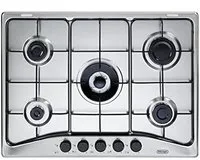 De’Longhi FFA 57 ASV plaque Acier inoxydable Intégré 68 cm Gaz 5 zone(s)