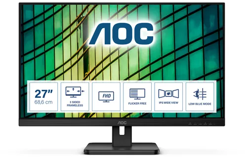 AOC E2 27E2QAE écran plat de PC 68,6 cm (27") 1920 x 1080 pixels Full HD LCD Noir