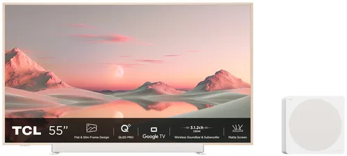 TCL A300 NXTFRAME 55A300 Pro 139,7 cm (55") 4K Ultra HD Smart TV Wifi Blanc 450 cd/m²