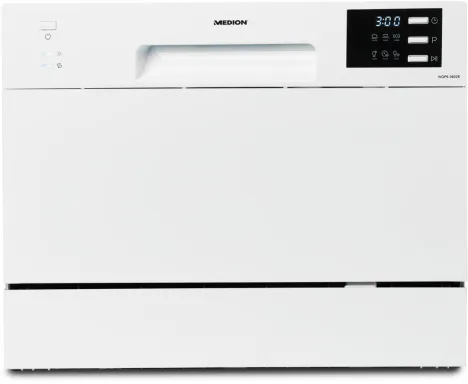 MEDION Lave-vaisselle compact 6 couverts (MD 37227), 6 programmes, AquaStop, largeur 55 cm, énergie A+