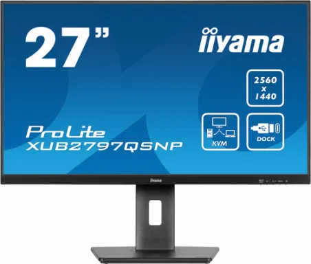 iiyama ProLite XUB2797QSNP-B1 écran plat de PC 68,6 cm (27") 2560 x 1440 pixels Wide Quad HD LED Noir