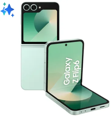 Samsung Galaxy Z Flip6 17 cm (6.7") Double SIM Android 14 5G USB Type-C 12 Go 512 Go 4000 mAh Couleur menthe