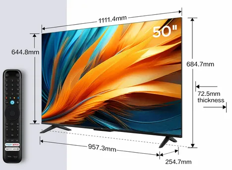 TCL 50PF650 TV 127 cm (50") 4K Ultra HD Smart TV Wifi Titane