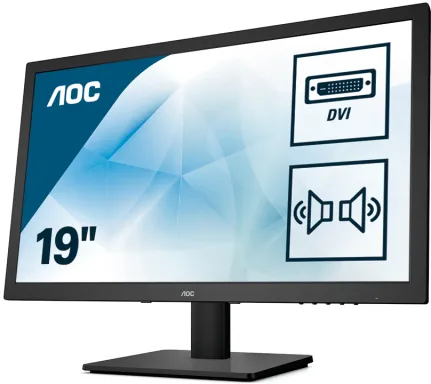 AOC E975SWDA LED display 47 cm (18.5") 1366 x 768 pixels WXGA Noir