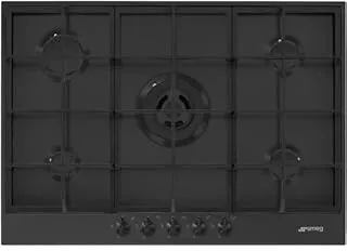 Smeg PX375MB plaque Noir Intégré 73 cm Gaz 5 zone(s)