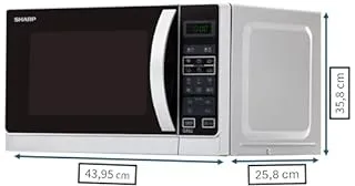 Sharp Home Appliances R-642INW Noir Micro-onde combiné Comptoir 20 L 800 W