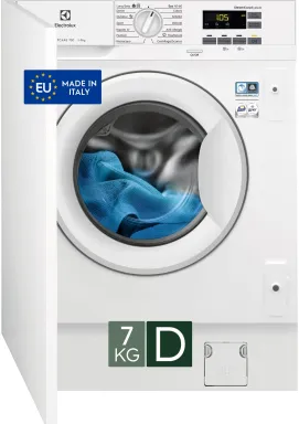 Electrolux EW7F572WBI machine à laver Charge avant 7 kg 1151 tr/min Blanc