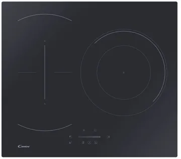 Candy CTPSC63/E1 Plaque de cuisson Comfort Induction, 3 zones, Noir, Vetroceramic, L x P x A (mm): 590x520x60