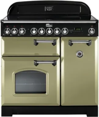 Falcon Classic Deluxe 90 Cuisinière Electrique Plaque avec zone à induction Olive A