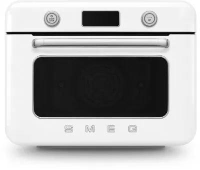 Smeg COF01WHEU four à vapeur Petit Acier inoxydable, Blanc Boutons, Rotatif