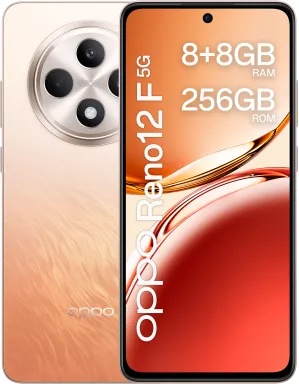 OPPO Reno12 F 5G 16,9 cm (6.67") Double SIM Android 14 USB Type-C 8 Go 256 Go 5000 mAh Ambre, Orange