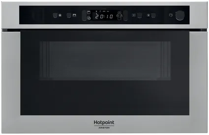 Hotpoint MN 413 IX HA Noir, Acier inoxydable Micro-ondes grill Intégré 22 L 750 W