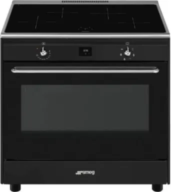 Smeg Concert CG90IANT9 four et cuisinière Electrique Plaque avec zone à induction Noir A