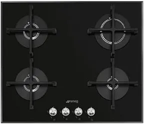 Smeg Linea PV164N2 plaque Noir Intégré 60 cm Gaz 4 zone(s)