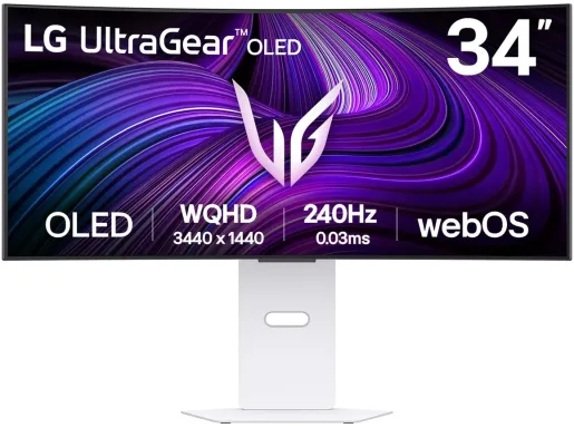 LG 34GX90SA-W écran plat de PC 86,4 cm (34") 3440 x 1440 pixels Wide Quad HD OLED Blanc
