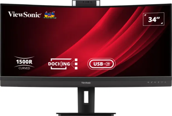 Viewsonic VG3457CV LED display 86,4 cm (34") 3440 x 1440 pixels UltraWide Quad HD Noir