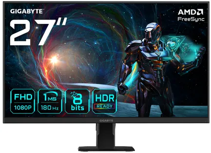 GIGABYTE GS27FA Moniteur de jeu 27" FHD - 1920 x 1080, 180Hz, 1ms, 300 cd/m², FreeSync, HDR Ready, HDMI 2.0