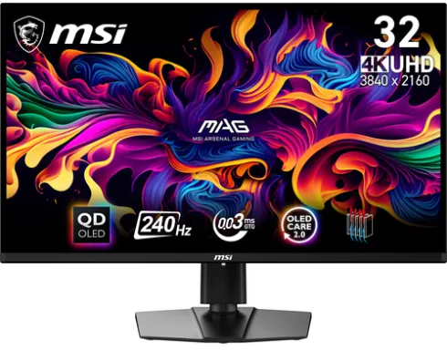 MSI MAG 321UPX QD-OLED écran plat de PC 80 cm (31.5") 3840 x 2160 pixels 4K Ultra HD QDOLED Noir