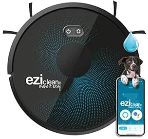 E.ziclean Aqua connect x850 robot aspirateur 0,6 L Sans sac Noir, Bleu