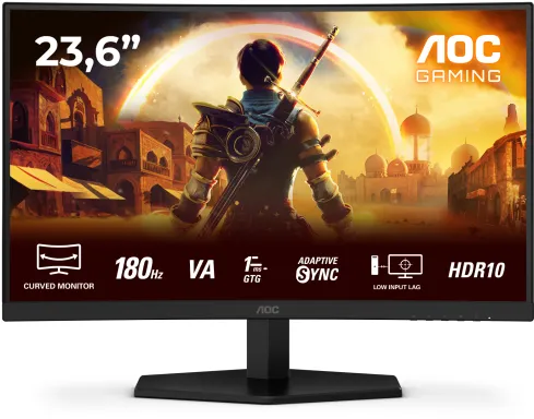 AOC G4 C24G42E écran plat de PC 59,9 cm (23.6") 1920 x 1080 pixels Full HD LED Noir, Rouge