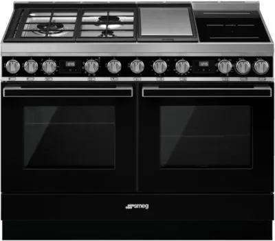 Smeg CPF120IGMPBL four et cuisinière Electrique Combi Noir A+