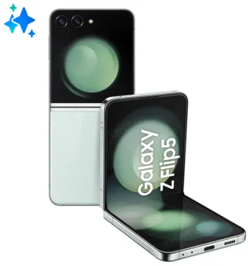 Samsung Galaxy Z Flip5 SM-F731B 17 cm (6.7") Double SIM Android 13 5G USB Type-C 8 Go 512 Go 3700 mAh Couleur menthe