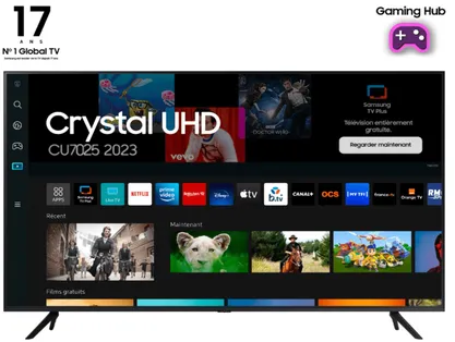 Samsung Series 7 TV Crystal UHD 43" 43CU7025 2023, 4K, Smart TV