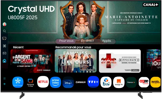 Samsung TV Crystal UHD 43" U8005F 2025, 4K, Smart TV