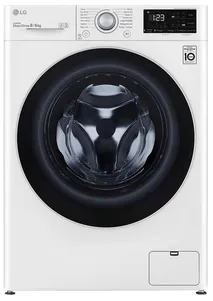 LG F864V31WR machine à laver avec sèche linge Pose libre Charge avant Blanc E