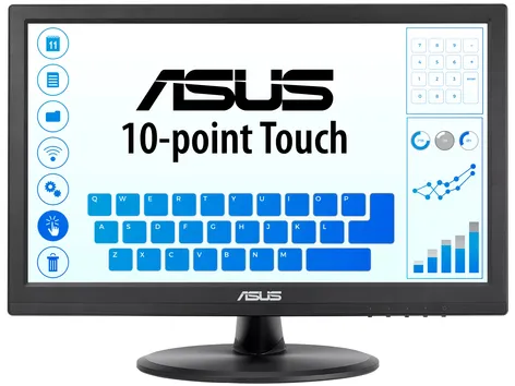 ASUS VT168HR écran plat de PC 39,6 cm (15.6") 1366 x 768 pixels WXGA LED Écran tactile Noir