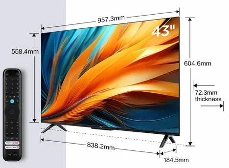 TCL 43PF650 TV 109,2 cm (43") 4K Ultra HD Smart TV Wifi Titane