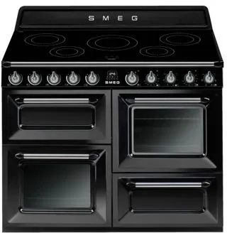 Smeg TR4110IBL2 four et cuisinière Electrique Plaque avec zone à induction Noir A